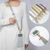 Adjustable Crossbody Phone Lanyard Pearl Pendant Cell Phone Lanyard Long Phone Strap  Necklace Cord