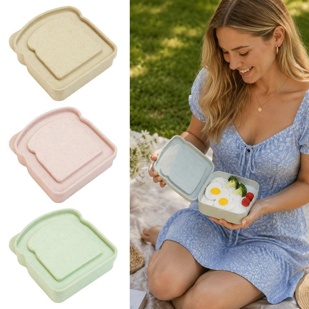 with Lid Portable Lunch Box Microwaveable Food Container New Snack Storage Box Kitchen Storage