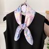 Retro 70*70 Square Scarf Colorful Silk Scarf Women Neck Scarf All-Match Shawl  Trendy Headscarf Women'S Accessories Gifts
