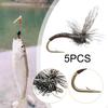 5 Pieces Fly Fishing Houseflies #12 High Strength Sturdy Artificial, Kit, Durability Easy Hooking