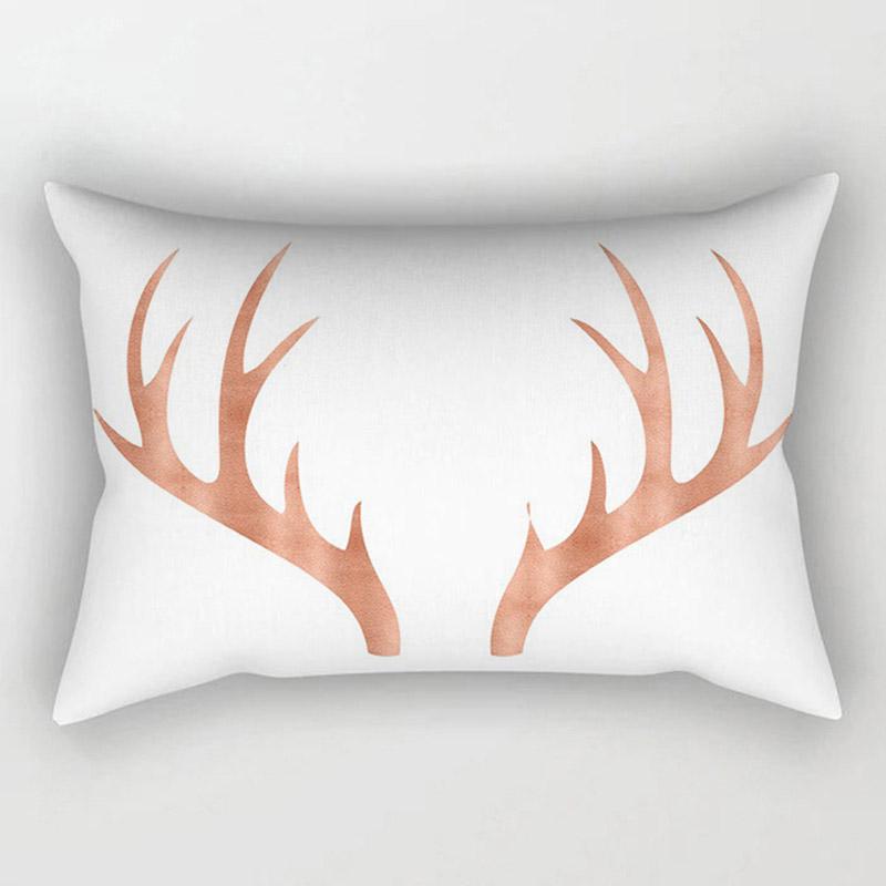 Trendy Unisex Popular Home Textile 30x50cm High Quality Decorative Pillow Covers 1PC Hot Sale Cushion Covers For Sofa Rose Golden Pink Geometric