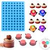 88 Cavity Cylinder Gummy Candy Silicone Mold Easy To Clean Non-stick Chocolate Truffles Mold Snacks Pralines Jelly Caramel Mold