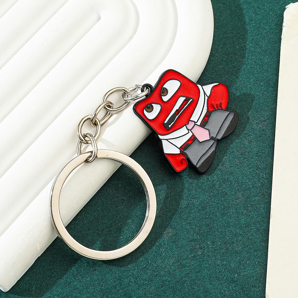 inside out Anime Keychain - Joy Anger Sadness Happiness Five Emotions Character Backpack Jewelry Accessory for Men & Women