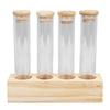Coffee Bean Jars Canisters Coffee Storage Containers with Solid Wood Base Airtight Lids Single Dose Coffee Bean Storage