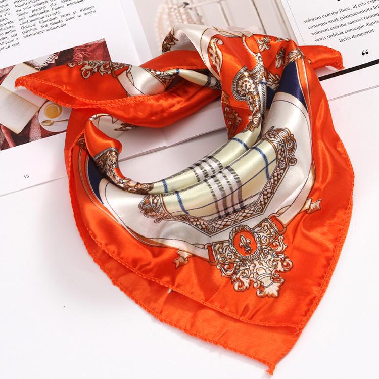 Шелковый шарф весна-осень: Профессиональный женский квадратный шарф для офисных работников