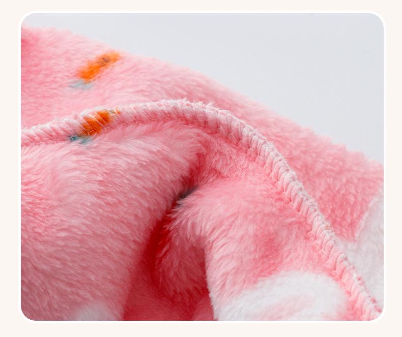 Children's Thickened Flannel Sleep & Lounge Pants - Double-Sided Fleece, Cuffed, Warm Winter Wear