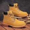 Популярные ботинки Мартин мужские британский повседневный тренд обувь с высоким верхом модная пара рабочие ботинки большая голова большие желтые ботинки