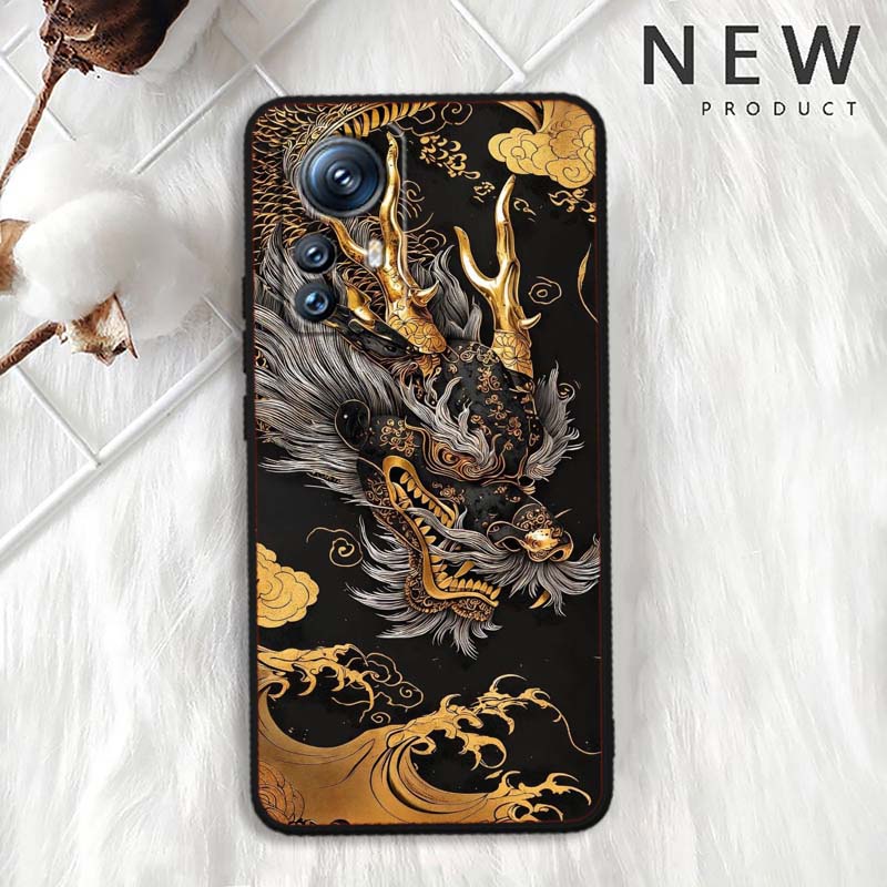 Модная иллюстрация дракона для Xiaomi Mi 15 14 13 13T 12 12T 12S 11 11i 11T Pro Ultra Lite 5G Черный Мягкий Чехол для Телефона
