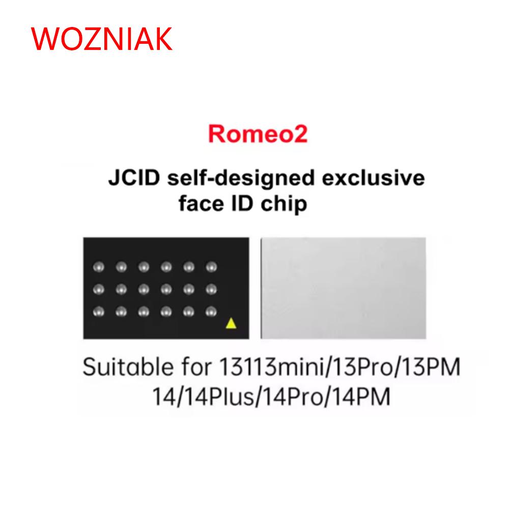 JCID Romeo-2 Чип для ремонта Face ID (матрица точек) для iPhone X 11 12 13 14 15 Pro Max iPad Pro 3/4/5 Чип для ремонта Face ID IC