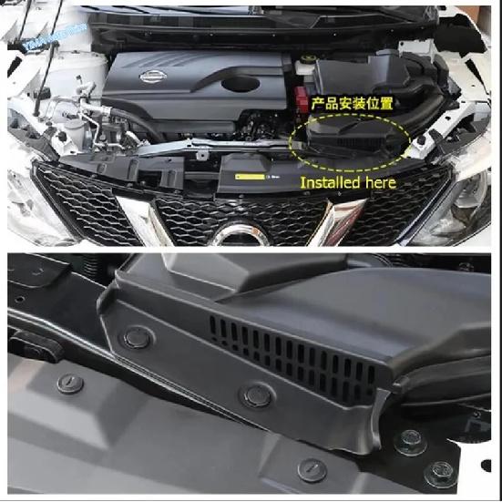 Для Nissan Qashqai J11 2.0L 2014 - Комплект защитных накладок на воздухозаборник кондиционера в моторном отсеке Автоаксессуары