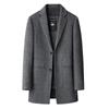 Mid-length Wool Double-sided Cashmere Coat for Men In Winter Middle-aged Dad Removable Down Liner Wool Woolen Coat