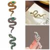 Zircon Zodiac Snake Brooch Vintage Metal Snake Lapel Pin Rhinestone Animal Collar Pins  New Year