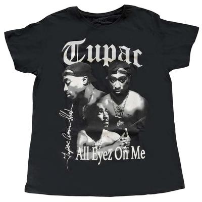 Женская футболка приталенного кроя с Тупаком: All Eyez Ч/Б ОФИЦИАЛЬНЫЙ НОВЫЙ