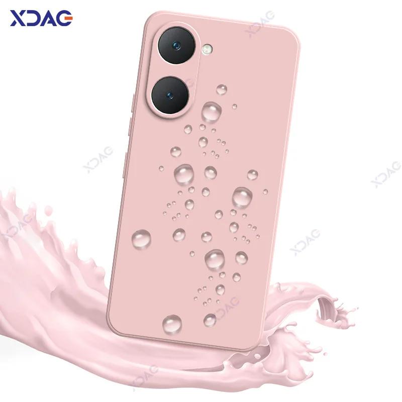 Чехлы для мобильных телефонов VIVO Y28s VIVOY28s 5G 6.56" Global 360 Soft Luxury Square Liquid Silicone Covers Водонепроницаемые сумки