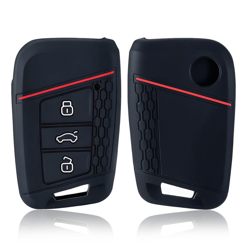 Силиконовый чехол-брелок для ключей Skoda Octavia Kodiaq Karoq Для Volkswagen Vw Polo Passat B8 Tiguan 2 Для Seat Чехол для автомобильного ключа