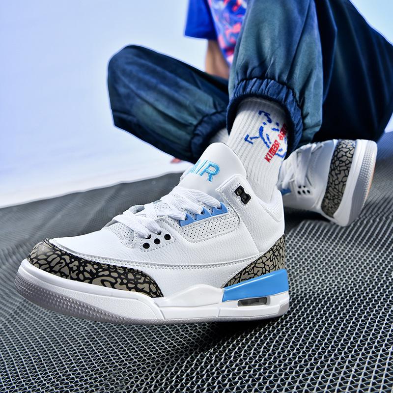 Men's AJ33 Basketball Sneakers, Black Cement, Youth Sports Air Cushion Shoes