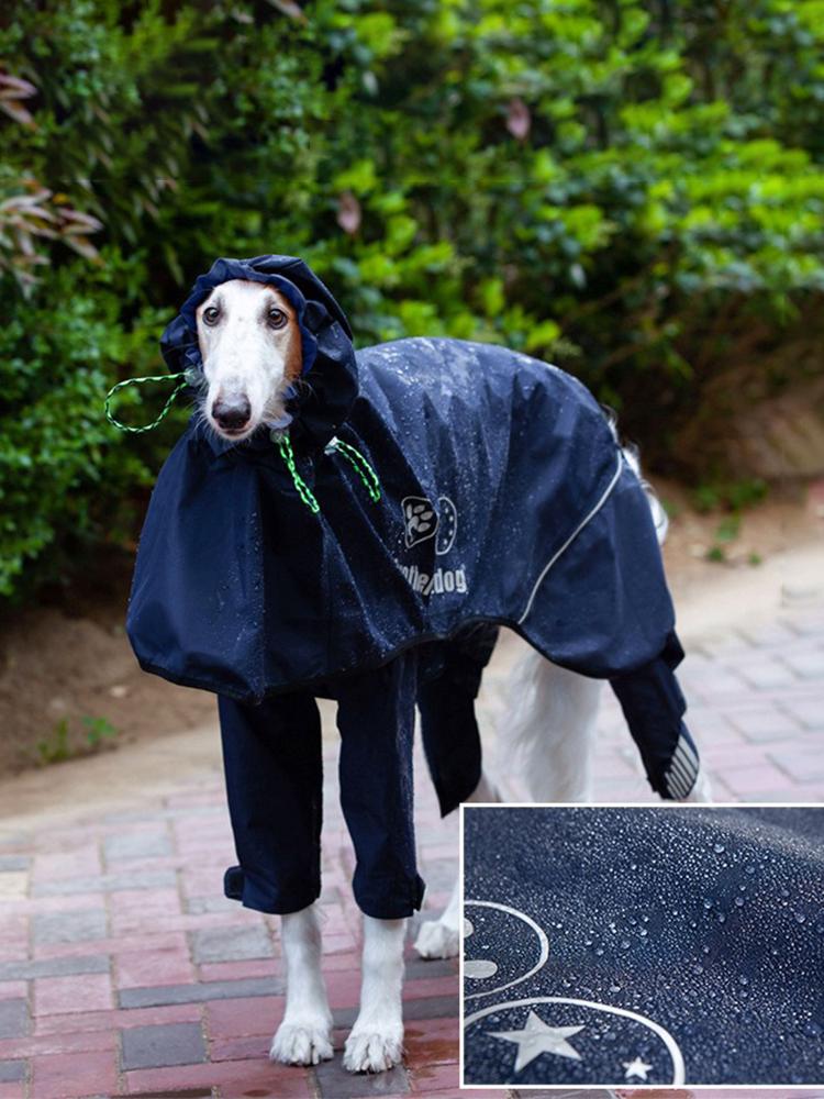 Водонепроницаемый дождевик для собак средних и крупных пород, полный пакет, пончо для питомцев, крутые четырехлапые дождевики для питомцев раздельного типа, светоотражающая наклейка, товары для питомцев, принадлежности