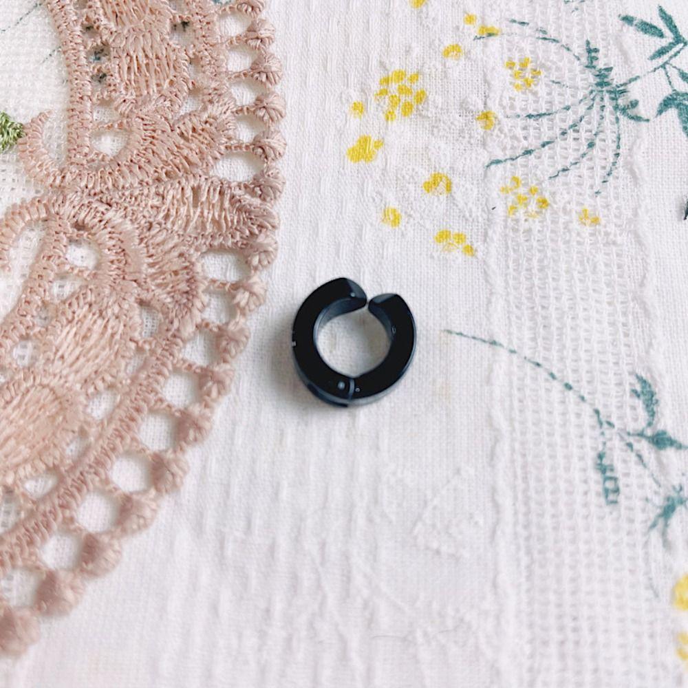 Hexagram Doll Stud Earrings Chain Black Plush Doll Earring Cotton Doll Accessories