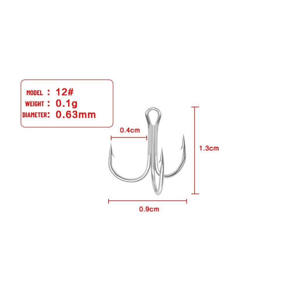 50 шт./набор Спортивные крючки с бородкой Заточенные тройные Джиговые Крючки из высокоуглеродистой стали Рыболовные снасти