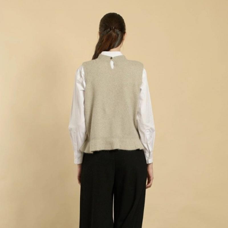 BCBG Вязаный жилет с рюшами B6s1k504