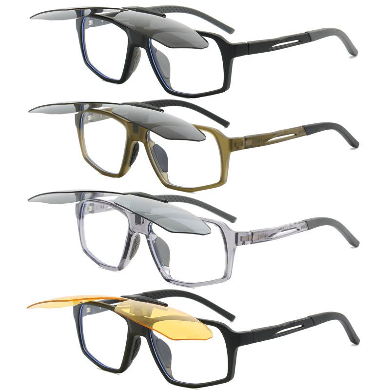 Модные спортивные мужские очки для велоспорта с откидной конструкцией, поляризованные, анти-УФ, оптические очки TR90 с оправой для очков для женщин, 144 мм