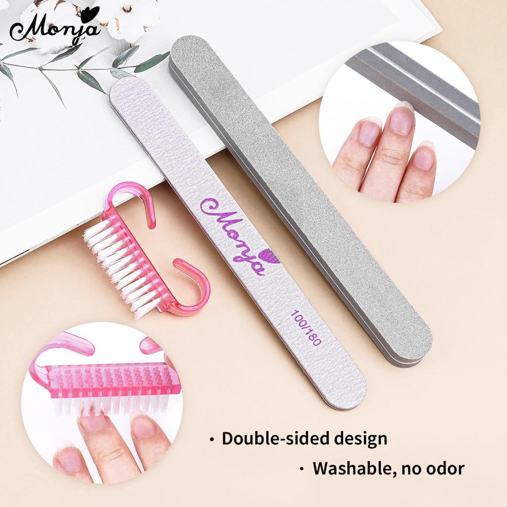 monja Набор для удаления кутикулы ногтей, дрель для ногтей, пилочка для ногтей, буфер для кутикулы, ножницы, жидкость для предварительной обработки, инструмент для маникюра «сделай сам»