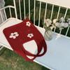 Crochet Flower Ethnic Style Mesh Hollowed-out Shoulder Bag Tote Bag Women Handbag Woven Knitted Bag