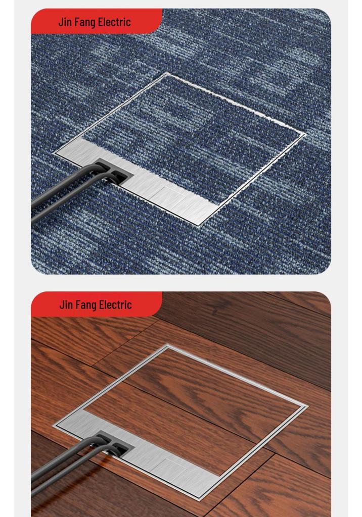Stainless Steel Concealed Universal Floor Power Socket Box