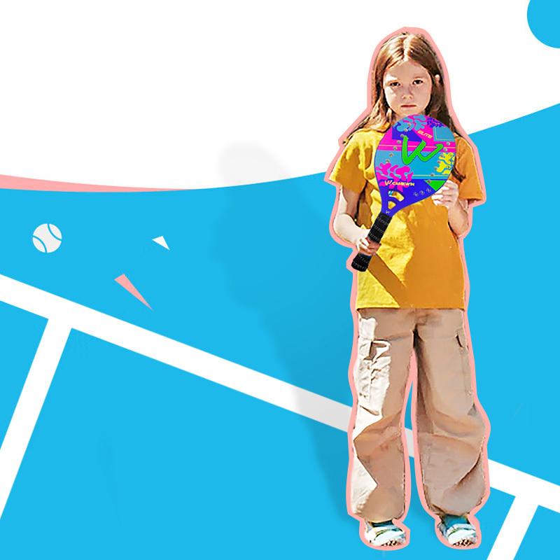 The new Beach tennis racket Children carbon fiber tennis racket With protective bag outer grip wrist care gift Paddle racket