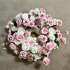 70/50/40/30/20 см Новый свадебный centerpiece, Цветочный венок, Декор со свечами, Роза, Зеленый лист, Цветочная композиция, Рождество