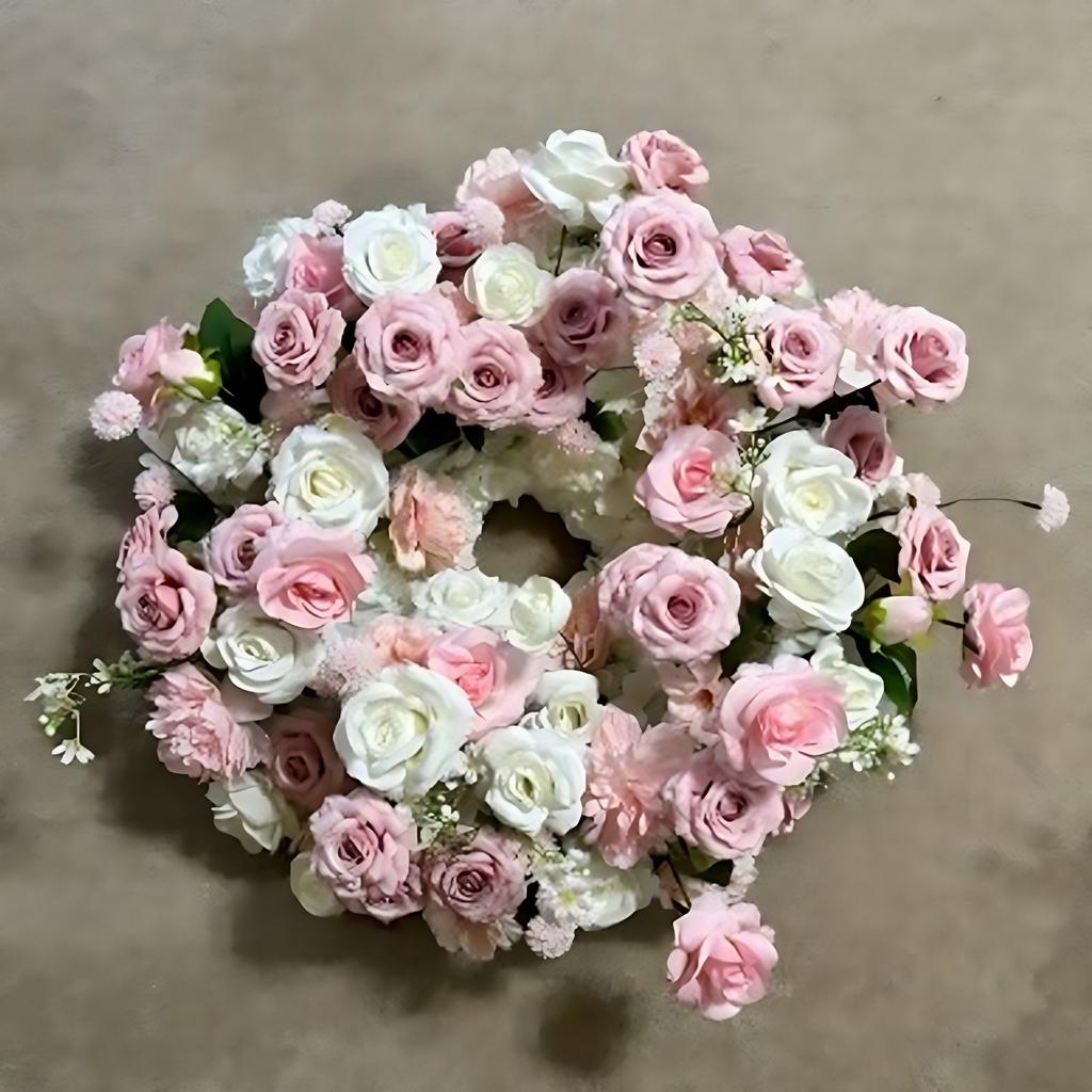 70/50/40/30/20 см Новый свадебный centerpiece, Цветочный венок, Декор со свечами, Роза, Зеленый лист, Цветочная композиция, Рождество