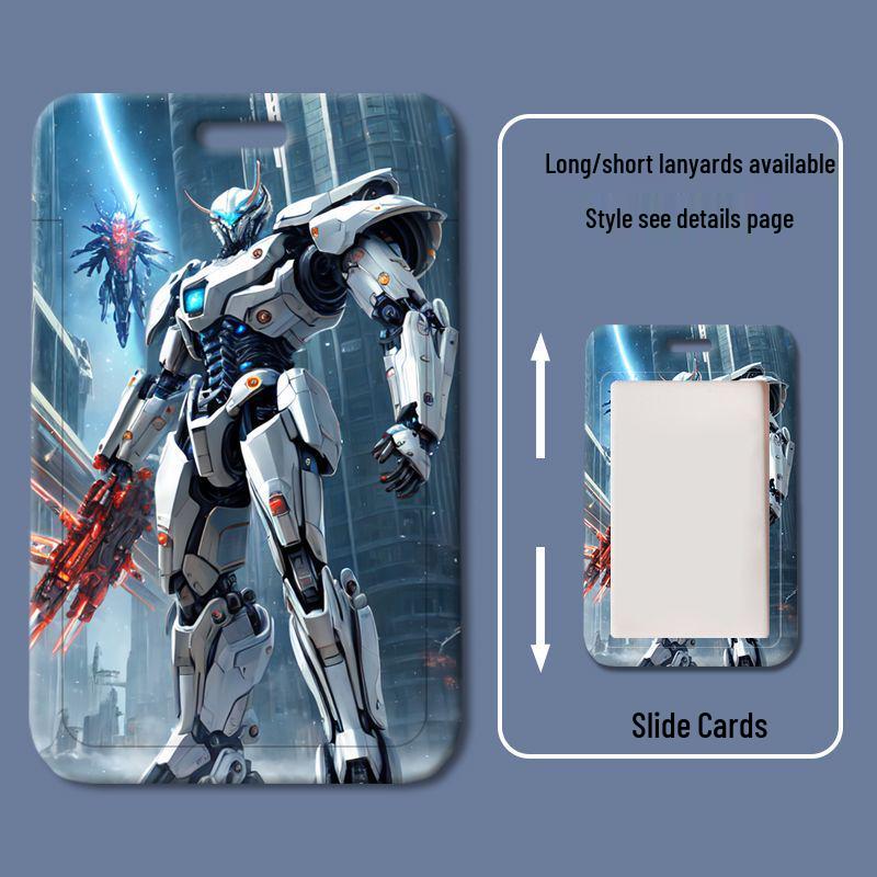 Пластиковый выдвижной держатель для ID-карты на тему Gundam для студентов