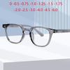 Transparent Gray Frame Round Shortsighted Prescription Glasses Women  Anti Blue Rays Myopia Eyeglasses 0 -0.5 -0.75 To -6.0