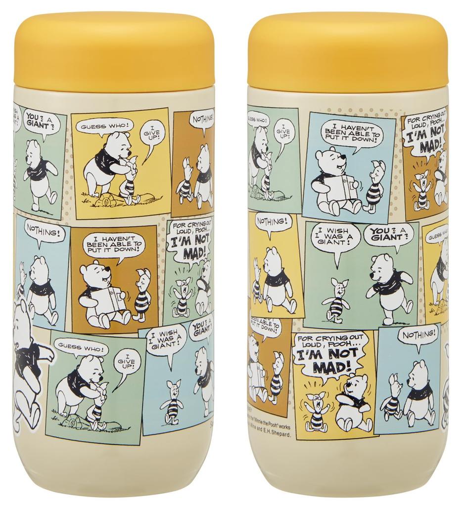 Skater Stainless Steel Water Bottle 330ml Disney Winnie the Pooh Comic Insulated One-Touch Gasket SMGD4-A