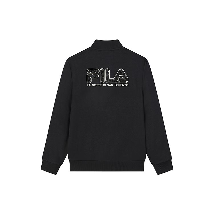 Fila Вязаная спортивная куртка с принтом логотипа, со стойкой, мужская, черная F11M038517GBK