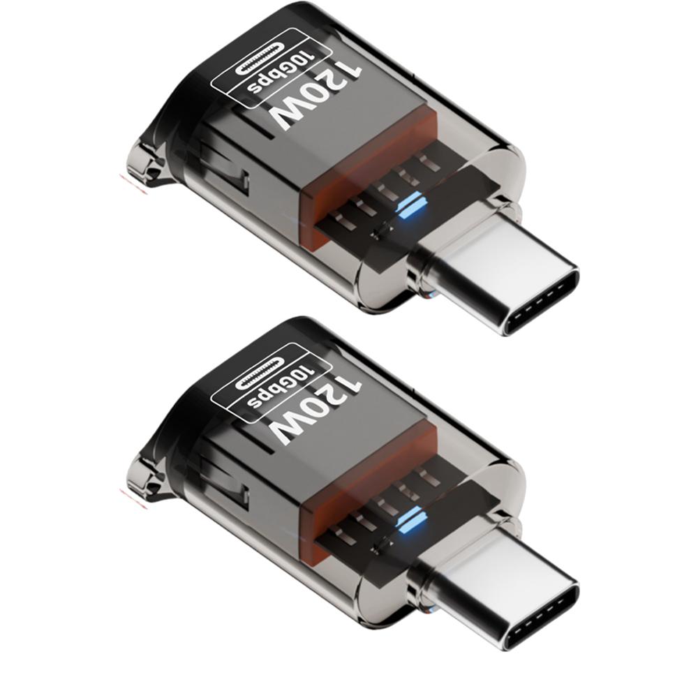 Универсальные адаптеры Type C на USB 3.2 120 Вт 10 Гбит/с Высокоскоростная зарядка Передача данных Конвертеры для телефона для IPhone IPad Samsung PC