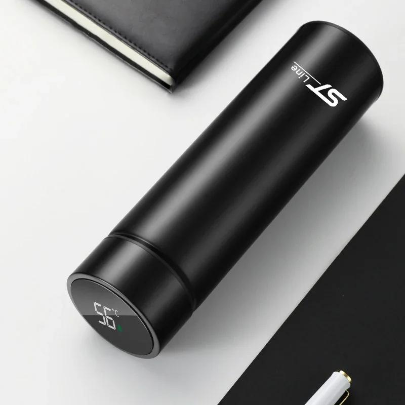 Car Sticker Hot For Ford Car Insulated Cup 500ml Water Cup Coffee Tea Thermos For Ford S MAX Ranger Focus Fiesta Mondeo Kuga Mus