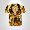 Аниме Супер Сайян Dragon Ball Z Гоку мальчики Косплей Футболка Оранжевая Дышащая прохладная Одежда Подарок для мальчиков
