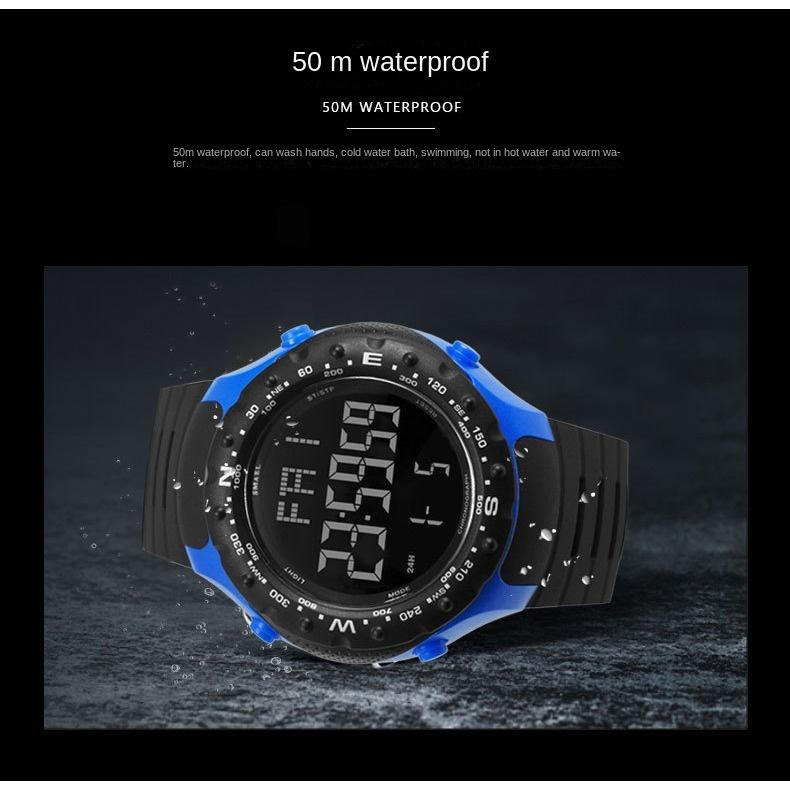 SMAEL on The Hour Многофункциональные спортивные часы на открытом воздухе Светящиеся в темноте модные трендовые мужские часы