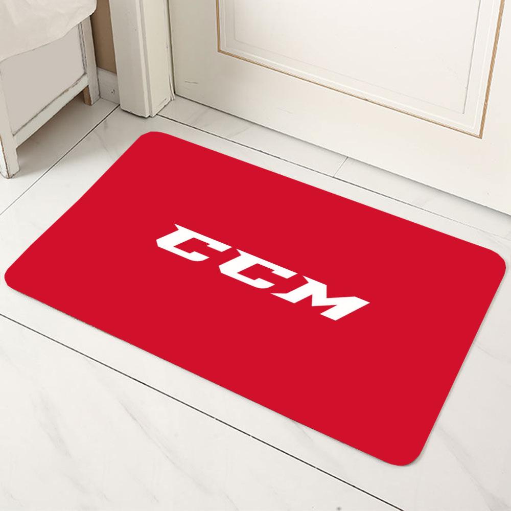 Коврик CCM Hockey Sports Carpet Mat Rug - Дизайн с буквами Декор для дома с силуэтом спортсмена для Приветственного коврика Домашний коврик Кухонный коврик