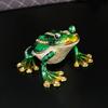 Новая Шкатулка для драгоценностей с лягушкой, инкрустированная бриллиантами, Шкатулка для драгоценностей с лягушкой, Хранение колец, Эмаль, Ручная работа, Подарочная коробка, Шкатулка для хранения украшений
