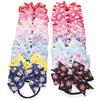 Children Girls Handmade Bow Floral Print Hair Ring Hair Rope Accessories