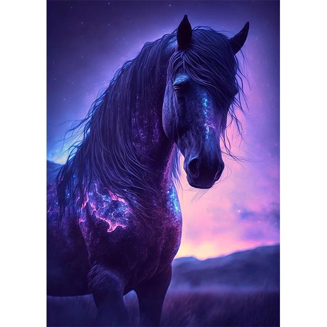 Черно-белый дикий конь, принты диких животных, постер, холст, современное настенное искусство, картина, гостиная, спальня, украшение для дома