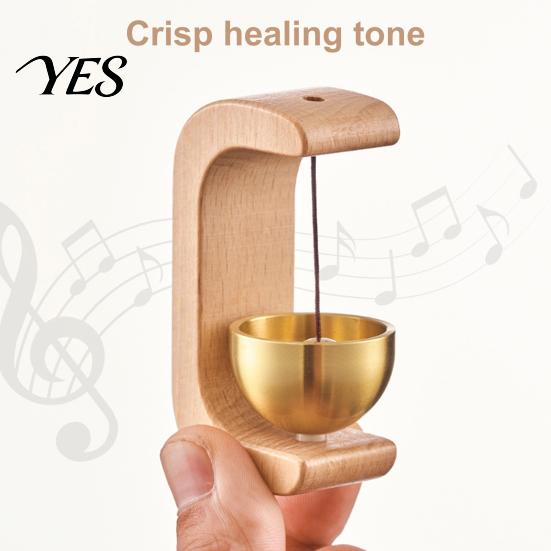 No Paste Doorbell Entry Doorbell, Magnetic Hanging Bell, Solid Wood Metal Wind Chime, Crisp Hangable Sound Door Chime for Home Shop Studio Doors