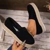 Fashion Fashion Suede Casual Single Shoes for Women Spring Fashion Slip on Flats Shoes Ladies Slip-on Thick Sole Non Slip Walking Shoe