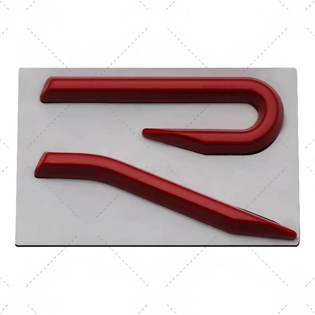 YKPSC1 New R Emblem Car Metal Body Tail Trunk Sticker Accessories For VW GTI Rline Polo Golf MK8 Touareg Passat Magotan CC