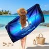 Cardiff City Custom Beach Towel, Personalized Name Text Print, Football Logo Soft Quick‑Dry Towel Holiday Gift