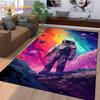 Космический Космонавт Мультяшный 3D Ковер Вселенная для Гостиной Спальни, Нескользящий Коврик для Дивана Прихожей Дети