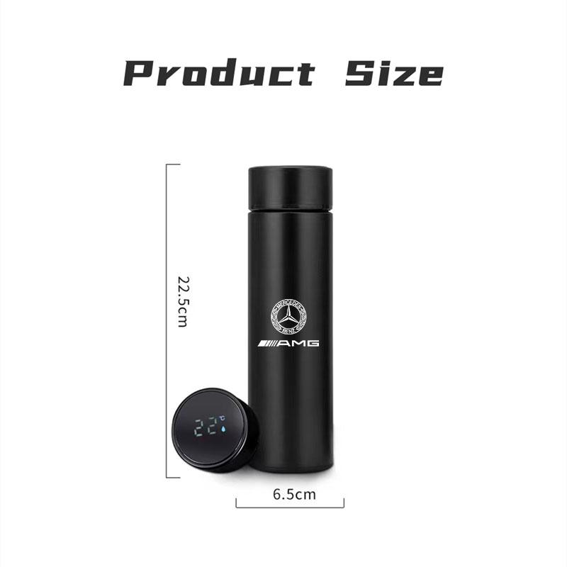 Car Sticker Car 500ml Intelligent Temperature Display Insulating Cup for Mercedes Benz AMG W205 W211 W212 W213 W201 W210 W124 Ac