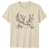 Grow Wild And Free Unisexs TShirt Floral Illustration Art Botanical Nature